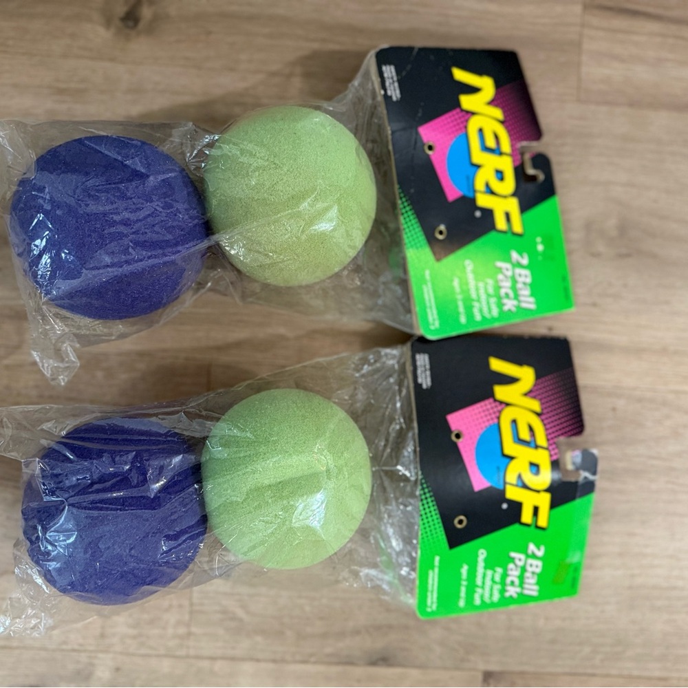 NERF Party Foam Ball 2 Sets- Purple and Green